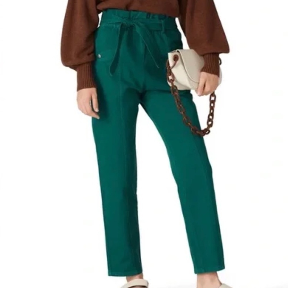 Sea NY Green Denim High Waisted Pants Size 12